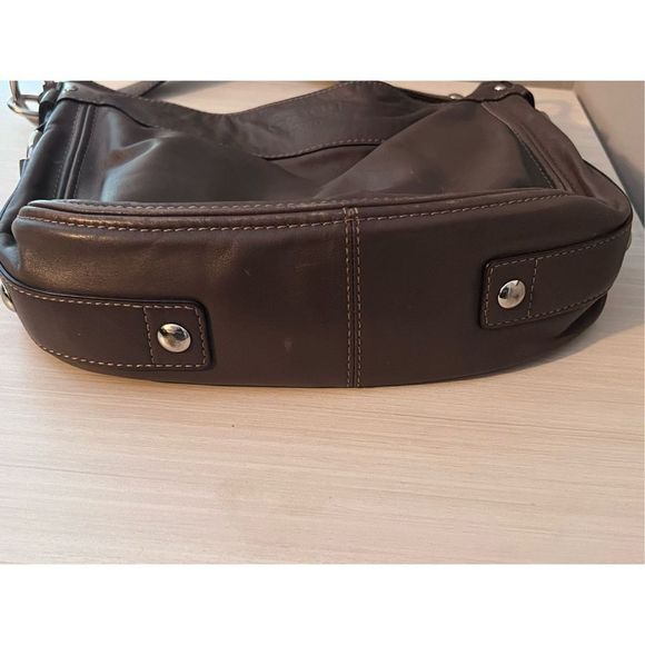 Coach Leather Hobo Shoulder Bag/Purse #L0920-F14707, Brown - Picture 11 of 15
